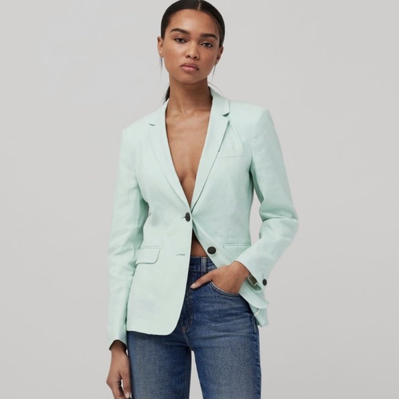 rag & bone Jackets & Blazers - Rag & Bone Razor Linen Blazer Classic Fit Blazer Size 10